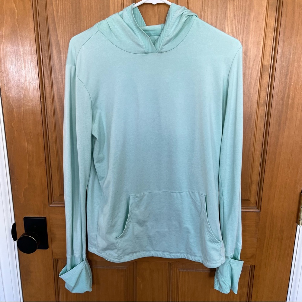 Athleta Girl Teal Hoddie Long Sleeve Shirt - size XXL / 16